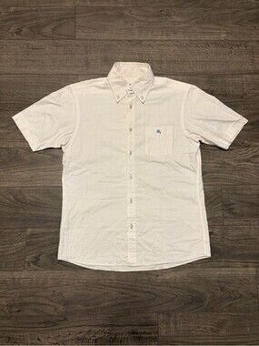 Burberry Men’s Short-Sleeve Button-Down Shirt — White
